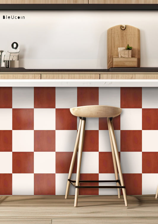 Petra & off White Checker Peel & Stick Tile